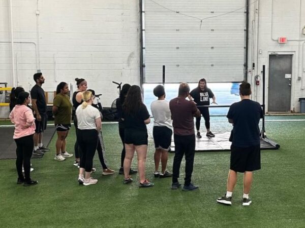 Blue Line Fitness testing group working on endurance training