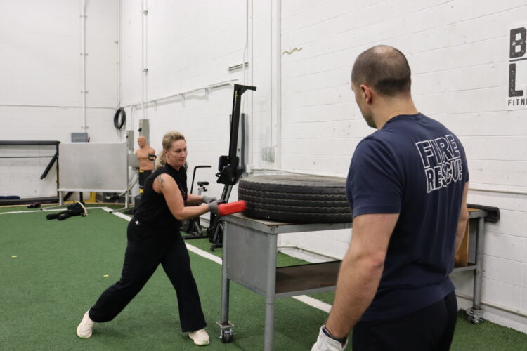 Sledgehammer strikes at Blue Line Fitness Testing