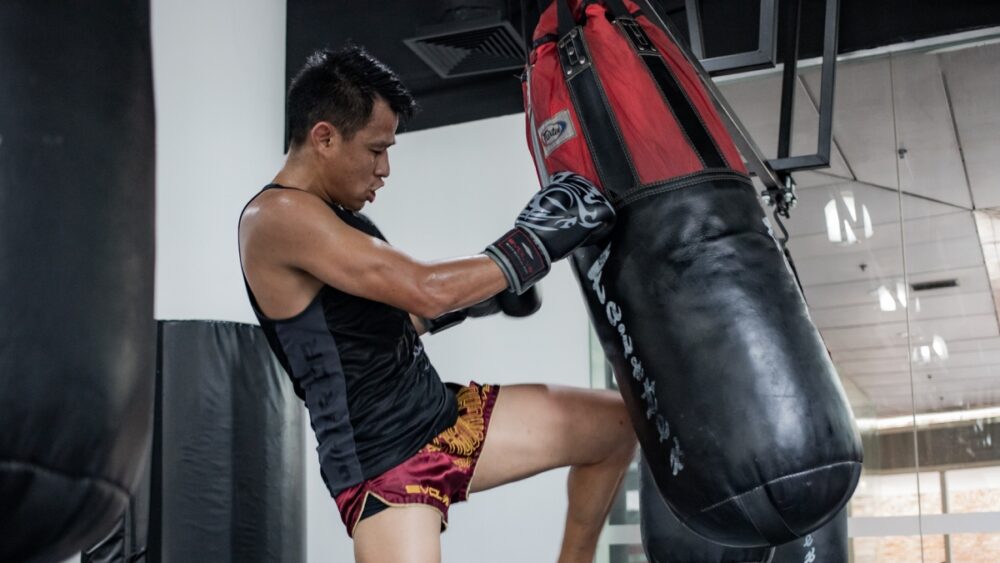 Muay Thai classes at Blue Line Fitness Testing in Edmonton, Alberta
